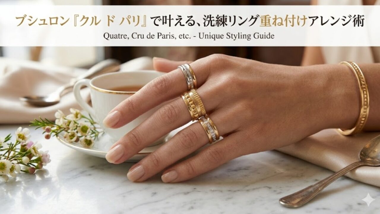 クリーニング済] BOUCHERON クルドパリ プラチナ ミディアム 9号 