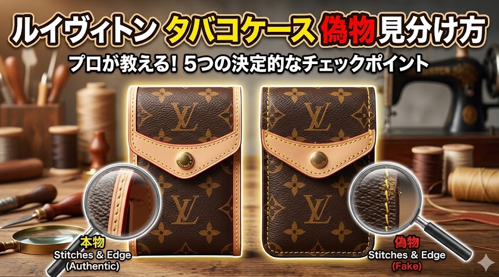 ルイヴィトン タバコ ケース 偽物 見分け方